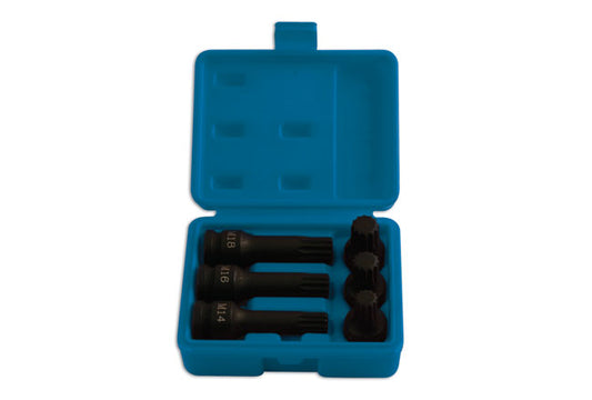 Laser Tools Spline Bit Set 1/2"D 6pc 5019