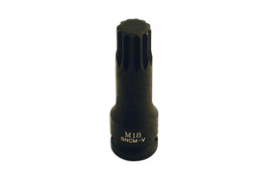 Laser Tools Spline Socket Bit 1/2"D M18 5063