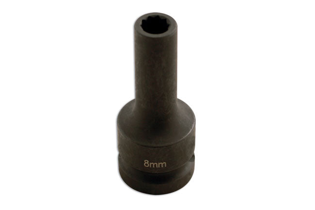 Laser Tools Split Rim Impact Socket 1/2"D 8mm x 10pt 5132