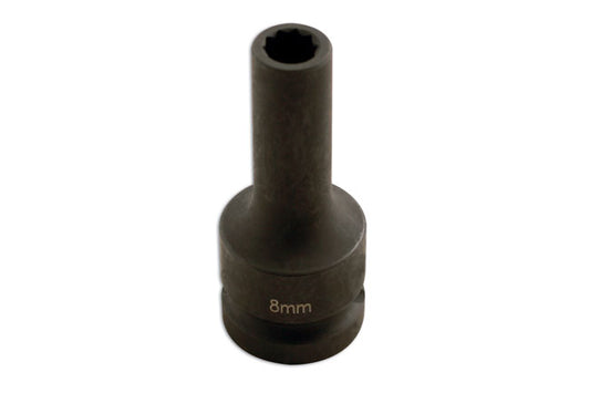 Laser Tools Split Rim Impact Socket 1/2"D 8mm x 10pt 5132
