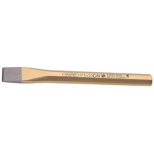 Draper Octagonal Flat Cold Steel Chisel 20x175mm Hardened Chrome Vanadium 51570
