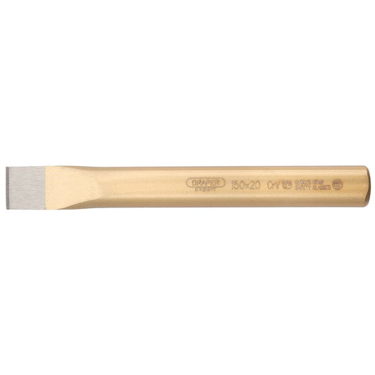 Draper Flat Cold Steel Chisel 20 x 150mm Hardened Chrome Vanadium 51603