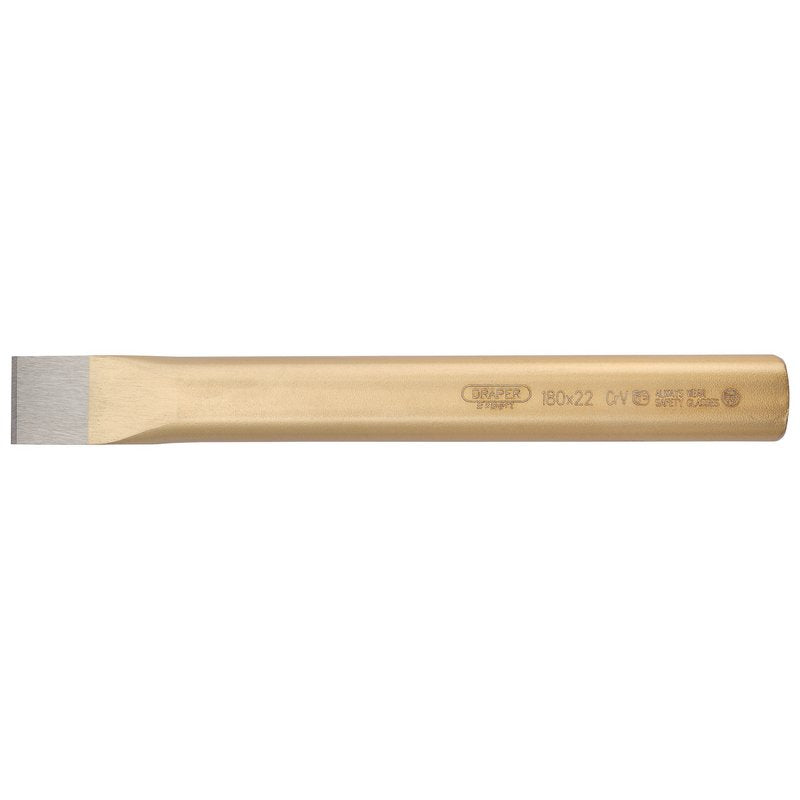 Draper Flat Cold Chisel 22 x 180mm Hardened Chrome Vanadium 51611