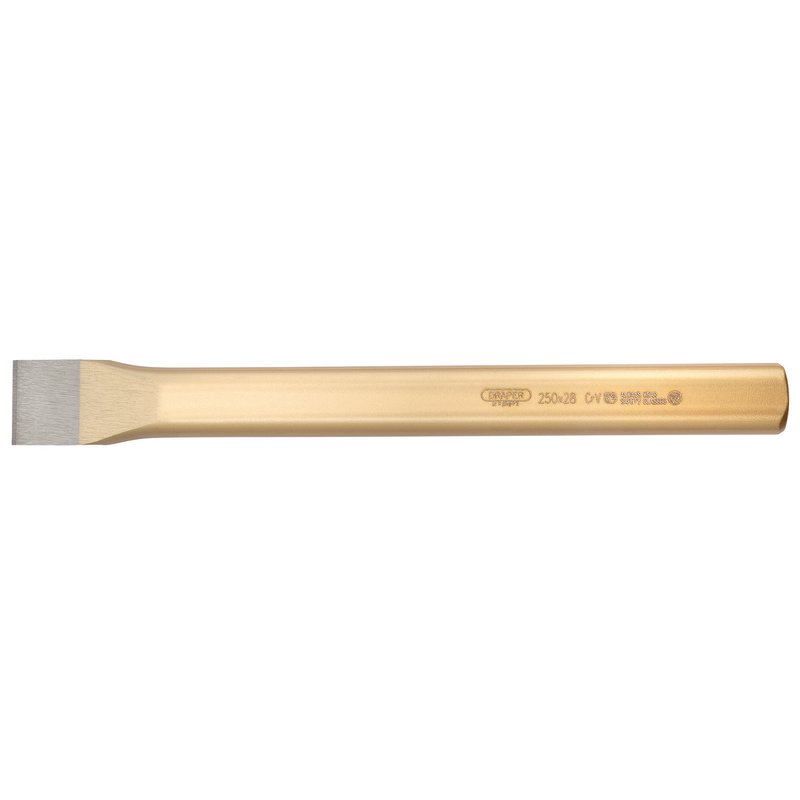 Draper Flat Cold Chisel 28 x 250mm Hardened Chrome Vanadium Steel 51637