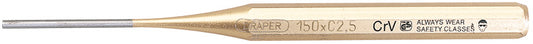 Draper 2.5 x 150mm Octagonal Parallel Pin Punch Ground Tip Tempered Head 51653