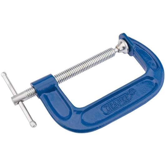 Draper C Clamp 100 x 60mm Malleable Cast Iron Tommy Bar Handle Swivel Shoe 51953