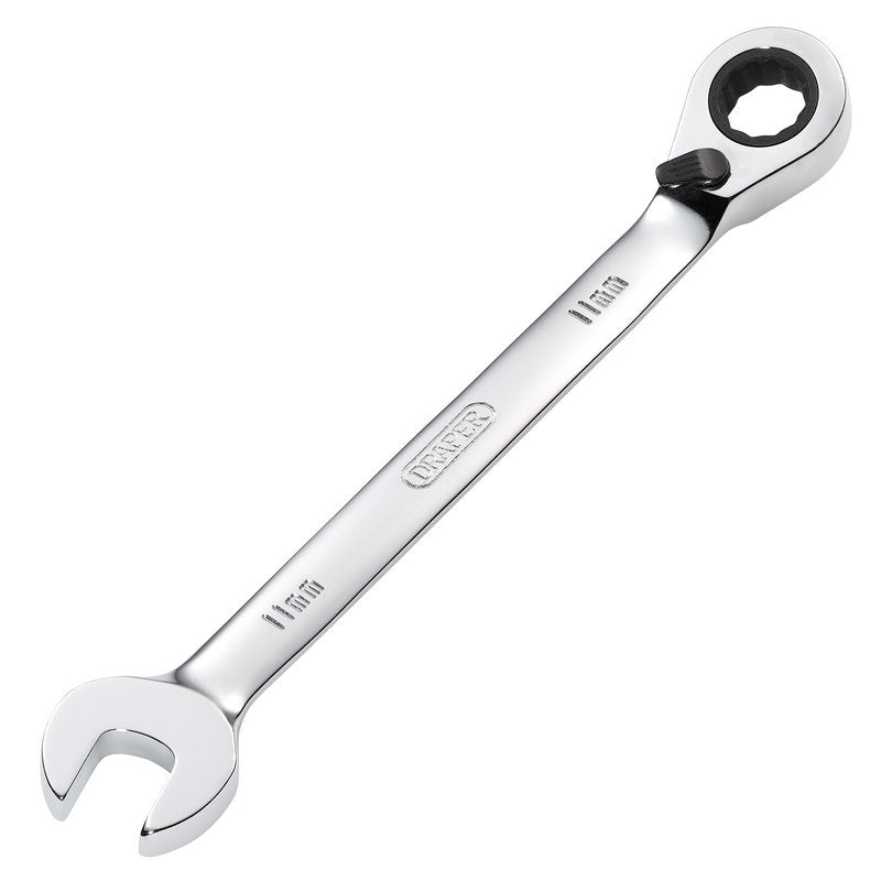Draper 11mm Metric Reversible Ratcheting Combination Spanner 12 Point 51977