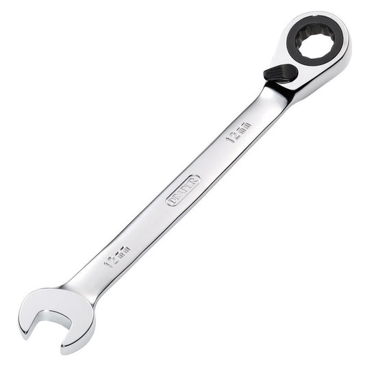 Draper 12mm Metric Reversible Ratcheting Combination Spanner 12 Point 51999