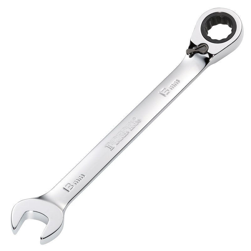 Draper 13mm Metric Reversible Ratcheting Combination Spanner 12 Point 52001