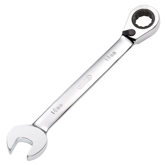 Draper 16mm Metric Reversible Ratcheting Combination Spanner 12 Point 52004