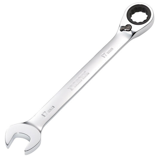 Draper 17mm Metric Reversible Ratcheting Combination Spanner 12 Point 52005