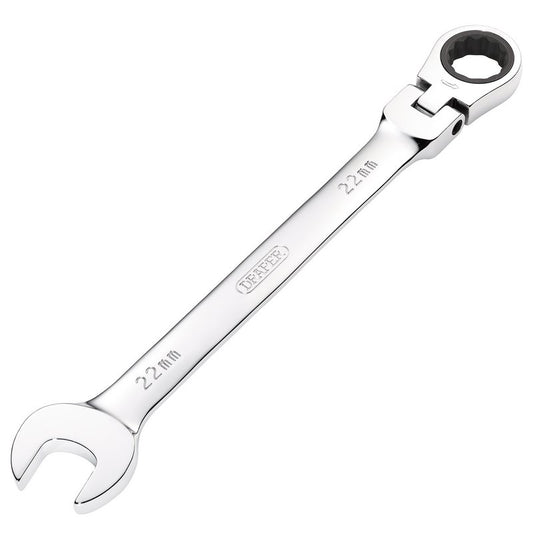 Draper HI-TORQ 22mm Metric Flexible Head Ratcheting Combination Spanner 52024