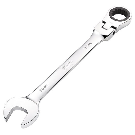 Draper HI-TORQ 30mm Metric Flexible Head Ratcheting Combination Spanner 52027