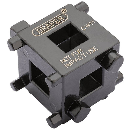 Draper Brake Caliper Wind Back Cube 3/8" Sq Dr Five Key Patterns 52334