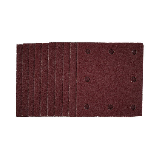 Draper 1/4 Sanding Sheets Hook and Loop 115 x 105mm 40 Grit 10 Pack 52388