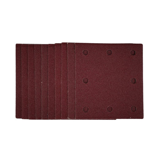 Draper 1/4 Sanding Sheets Hook and Loop 115 x 105mm 80 Grit 10 Pack 52390