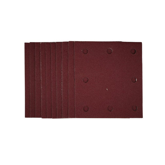 Draper 1/4 Sanding Sheets Hook and Loop 115 x 105mm 120 Grit 10 Pack 52391