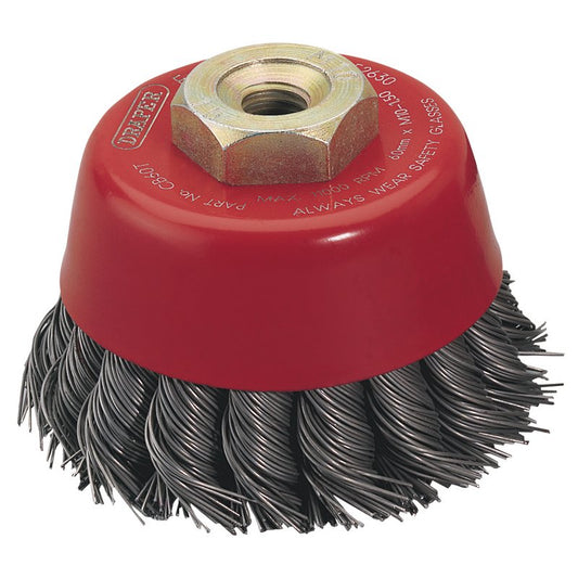 Draper Expert M10 Steel Twist Knot Wire Cup Brush 60mm 52630