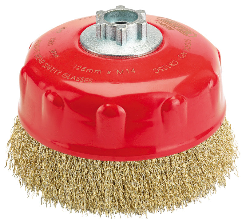 Draper Expert M14 Steel Twist Knot Wire Cup Brush 80mm 52632