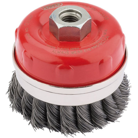 Draper Expert M14 Steel Twist Knot Wire Cup Brush 100mm 52633