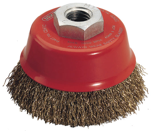 Draper Expert M14 Brassed Steel Crimped Wire Cup Brush 60mm 52635