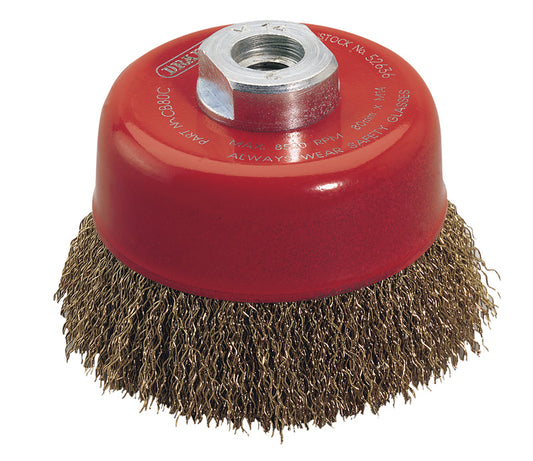 Draper Expert M14 Brassed Steel Crimped Wire Cup Brush 80mm 52636