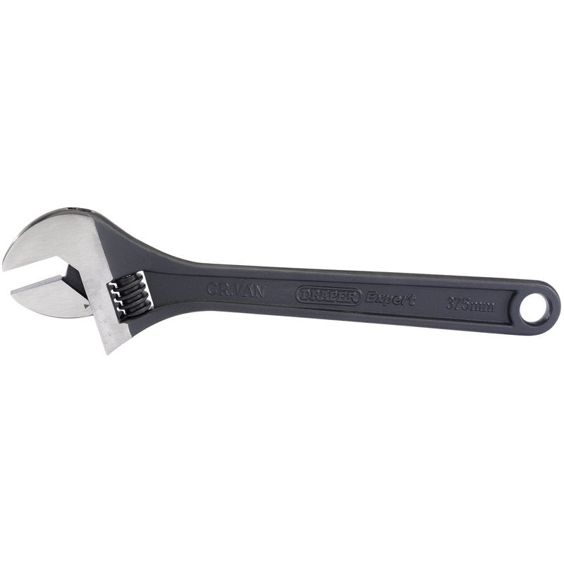 Draper Expert Crescent Type Adjustable Wrench Phosphate Finish 375mm 45mm 52683