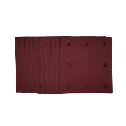 Draper 1/4 Sanding Sheets Hook and Loop 115 x 105mm 240 Grit 10 Pack 53118