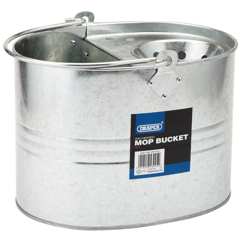 Draper Galvanised Mop Bucket 9L Traditional style 53245