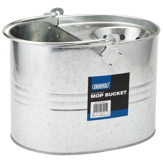 Draper Galvanised Mop Bucket 9L Traditional style 53245
