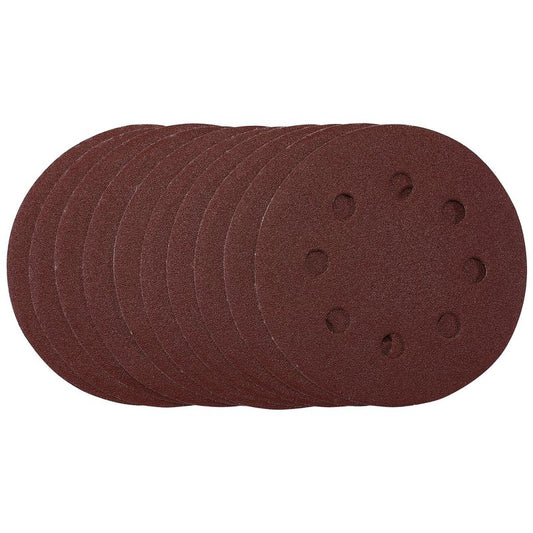 Draper Sanding Discs 115mm 120 Grit Hook & Loop 10 Pack 53500