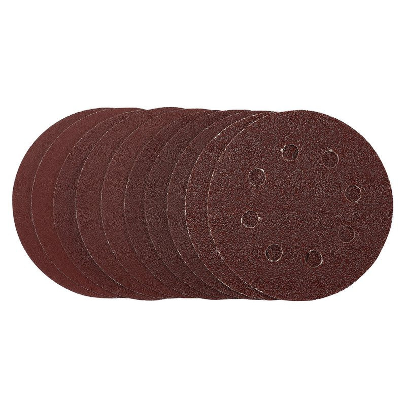 Draper Sanding Discs 115mm Hook & Loop Assorted Grit 10 Pack 53510