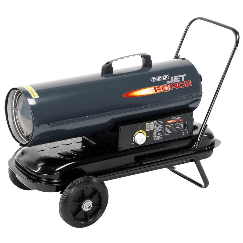 Draper Jet Force Diesel Kerosene Space Heater with Wheels 75,000 BTU/22kW 53926