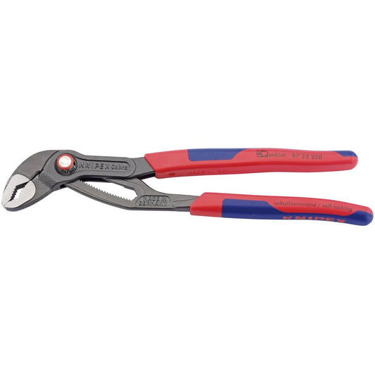 Knipex Cobra 250mm QuickSet Waterpump Pliers Smoothly Ground Jaws 87 22 250