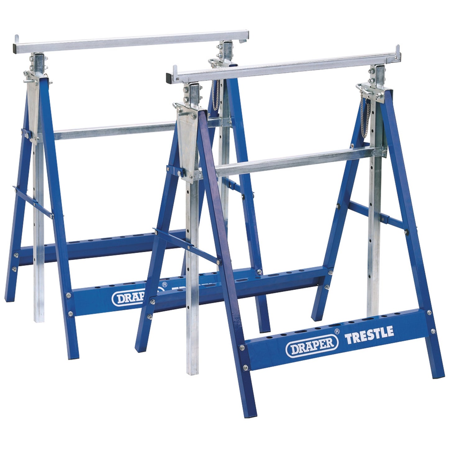 Draper Pair of Telescopic Trestle Saw Horses 685 x 585mm Load 250Kg 54053