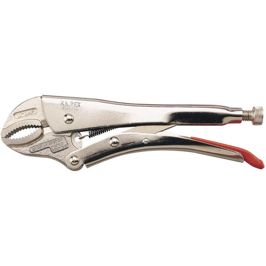 Knipex Curved Jaw Self Grip Pliers 250mm Serrated Gripping Surfaces 54217