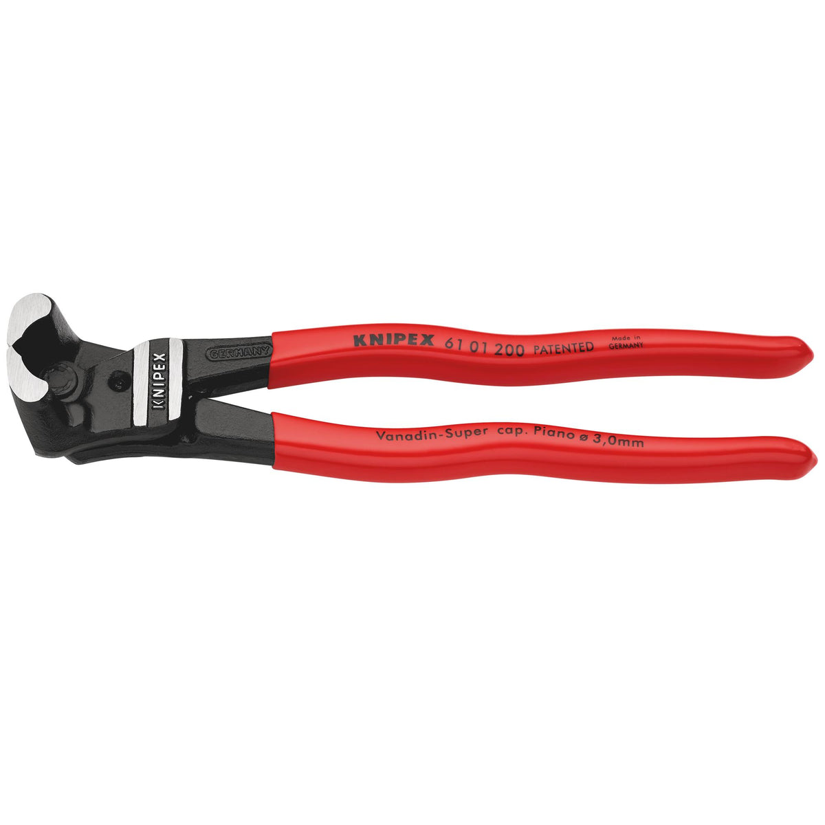 Knipex Extra High Leverage End Cutting Nippers 200mm For Wire 1 – 6mm 61 01 200