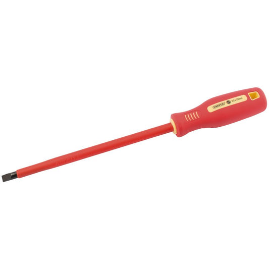Draper Fully Insulated Plain Slot Screwdriver 8 x 200mm 54273
