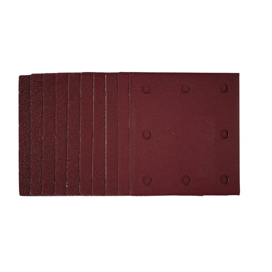Draper 1/4 Sanding Sheets Hook and Loop 115 x 105mm Assorted Grit 10 Pack 54347