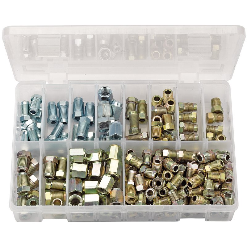 Draper Brake Pipe Fittings Kit 205 Piece Metric Imperial Male & Female 54367