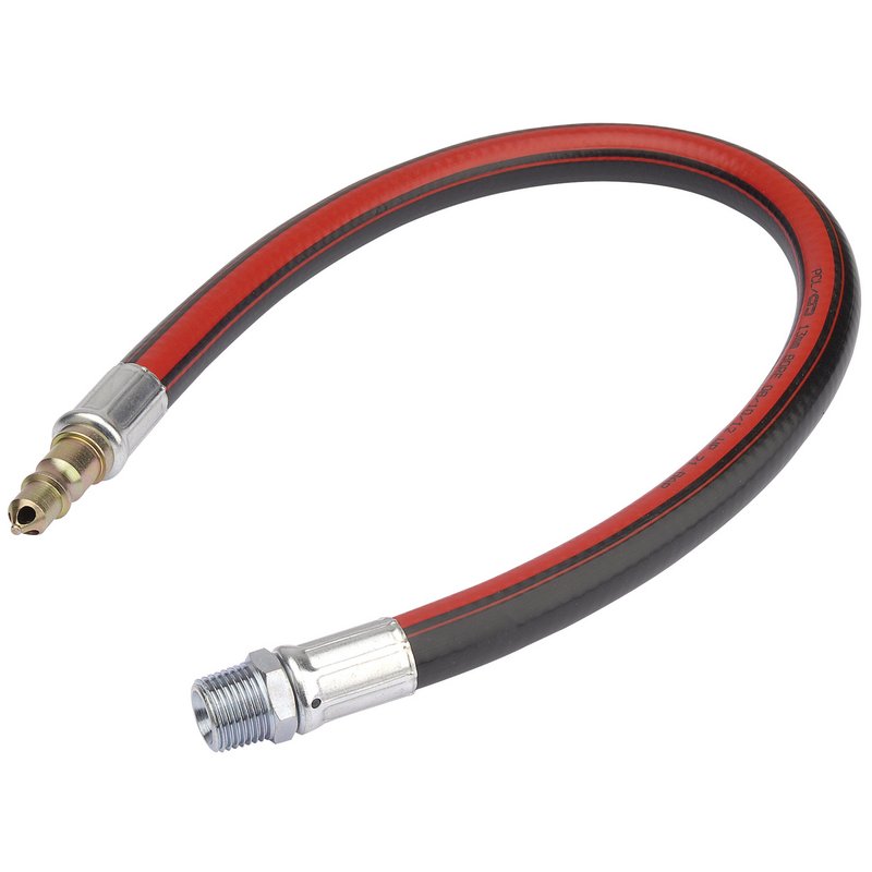 Draper Air Line Whip Hose 600mm 1/2" BSP Male Female Ends Red Black 54440