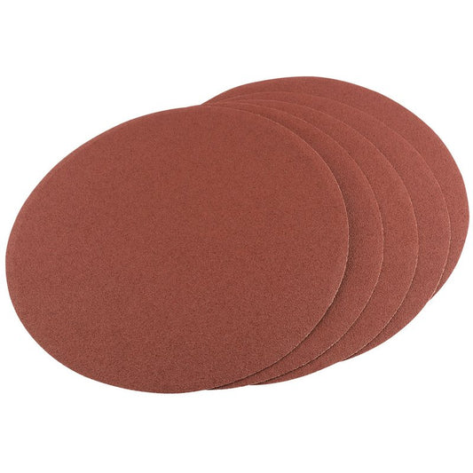 Draper Self Adhesive Aluminium Oxide Sanding Discs 200mm 80 Grit 5 Pack 54667