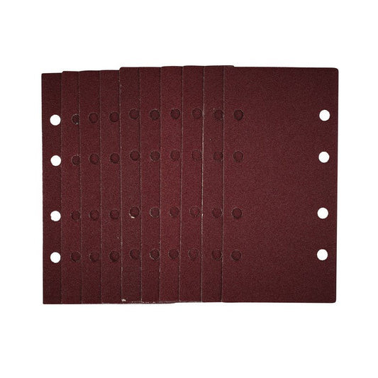 Draper 1/3 Sanding Sheets with Hook and Loop 93 x 190mm 80 Grit 10 Pack 54851