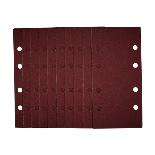 Draper 1/3 Sanding Sheets with Hook and Loop, 93 x 190mm 120 Grit 10 Pack 54869