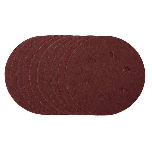 Draper Sanding Discs 150mm Hook & Loop 80 Grit 10 Pack 54888