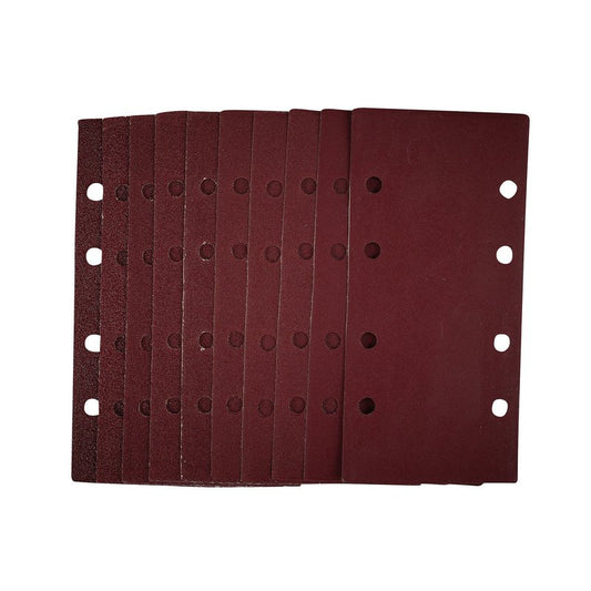Draper 1/3 Sanding Sheets Hook and Loop 93 x 190mm Assorted Grit 10 Pack 55066