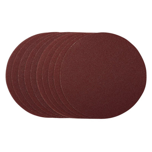 Draper Sanding Discs 180mm Hook & Loop 80 Grit 10 Pack 55204