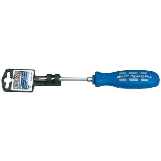 Draper Expert Cross Slot Mechanic's Screwdriver No.2 x 100mm Soft Grip 55501