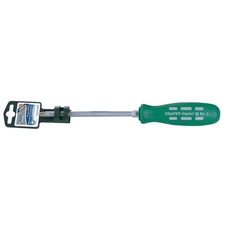 Draper Expert Pozi Mechanic's Screwdriver No.3 x 150mm soft grip 55507