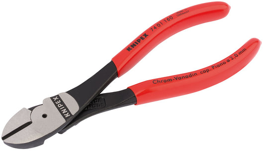 Knipex 74 01 160 High Leverage Diagonal Side Cutter, 160mm